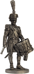 54 мм Барабанщик гренадерської роти 57-го лінійного полку, Франція 1809-12 років (EK Castings NAP-15), колекційна олов'яна мініатюра