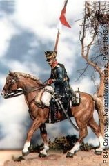 54 мм Ostpreuss. Nationalkavallerist zu Pferd 1813-1815