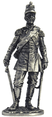 54 мм П'єдемонський офіцер лінійної піхоти. Італія 1849 року, колекційна олов'яна мініатюра (EK Castings Misc67)