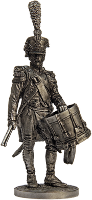 54 мм Барабанщик гренадерської роти 57-го лінійного полку, Франція 1809-12 років (EK Castings NAP-15), колекційна олов'яна мініатюра