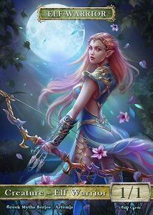 Elf Warrior #8 Token Magic: the Gathering (Токен) GnD Cards