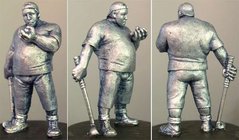 HassleFree Miniatures - Tony, chubby zombie hunter with golf club and cell phone - HF-HFA026