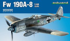 1/48 Focke-Wulf FW-190A-8 німецький винищувач, серія Weekend edition (Eduard 84122), збірна модель
