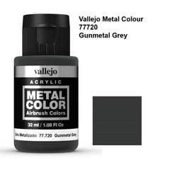 Супер металік збройний метал, 32 мл (Vallejo 77720 Metal Color Gunmetal Grey) акрил