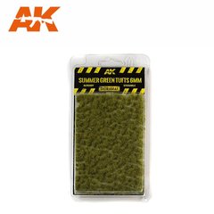 Кущики трави зелені літні, висота 6 мм, аркуш 140х90 мм (AK Interactive AK8120 Summer green tufts)