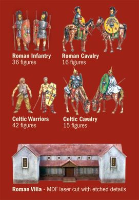 1/72 Pax Romana, Struggle at the Roman Villa (Italeri 6115) 109 фигур + модель здания