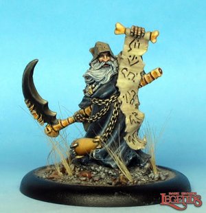 Darkrasp, Death Priest, Human Wizard, миниатюра Dark Heaven Legends (Reaper Miniatures 02957), металлическая неокрашенная