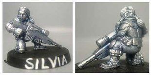 HassleFree Miniatures - Silvia, kneeling female sniper - HF-HFG021