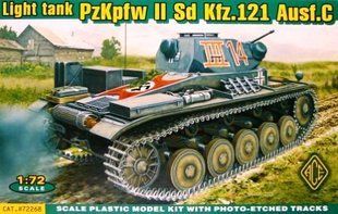 1/72 Pz.Kpfw.II Ausf.C германский легкий танк (ACE 72268), сборная модель