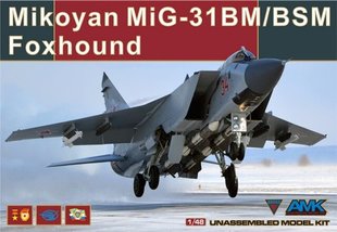 1/48 Микоян-Гуревич МиГ-31БМ/БСМ (AMK 88003) сборная модель MIG-31BM/BSM