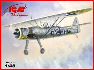 1/48 Henschel Hs-126B-1 германский самолет-разведчик (ICM 48212), сборная модель