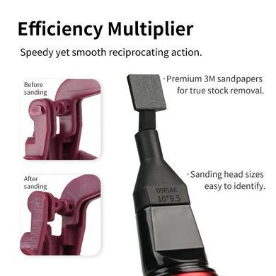 Набір насадок різної форми для міні-шліфмашинки DSPIAE ES-A Electric Reciprocating Sanding Pen, 8 штук (DSPIAE RA-10 Sanding Heads Set)