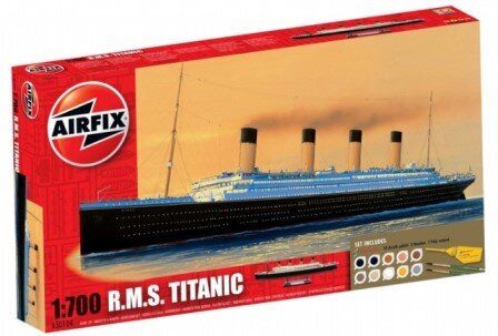 1/700 Titanic пассажирский лайнер (Airfix 50104) + клей + краска + кисточка