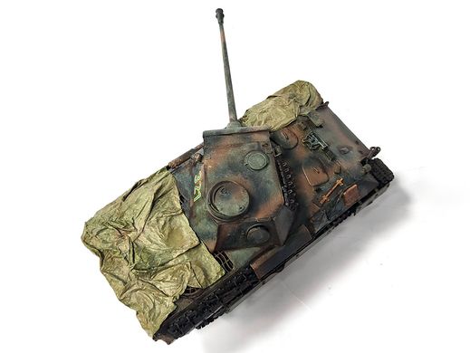 1/35 Танк Pz.Kpfw.V Ausf.D Panther на ремонте, готовая модель (авторская работа)