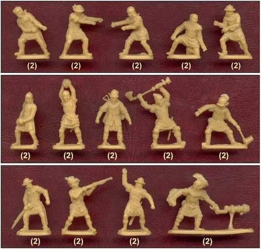 1/72 Средневековые осадные войска, Medieval Siege Troops, 50 фигур