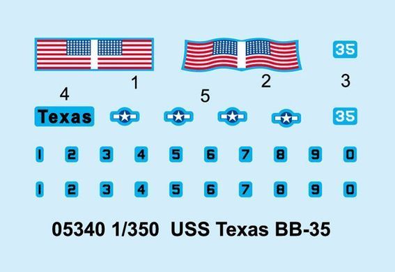 1/350 USS Texas BB-35 американский линкор (Trumpeter 05340) сборная модель