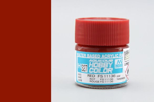 Червона FS11136, акрилова фарба Hobby Color, 10 мл (Gunze Sangyo Mr. Hobby H327 Red FS11136)
