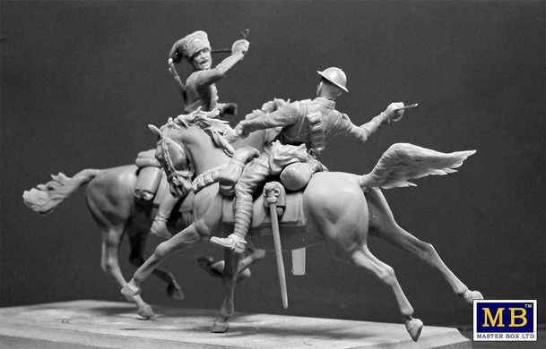 1/35 Британский и германский кавалеристы, Первая мировая война (Master Box 35184) 2 варианта сборки