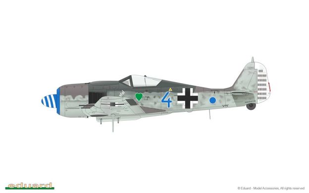 1/48 Focke-Wulf FW-190A-8 германский истребитель, серия Weekend edition (Eduard 84122), сборная модель