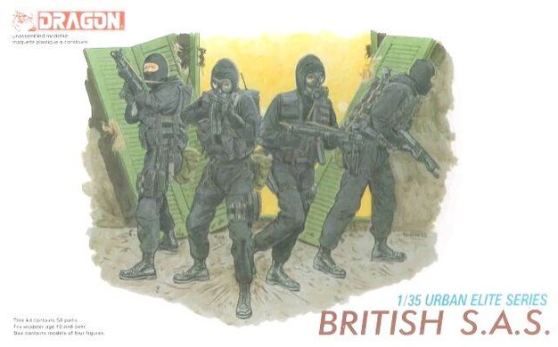 1/35 British SAS, Urban Elite Series, 4 фігури (Dragon 6501), збірні пластикові