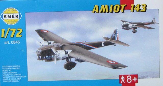 1/72 Amiot 143 французький бомбардувальник (Smer 0845, перепаковка Heller) збірна модель