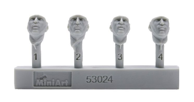 1/35 Німецький танковий десант, серія Resin Heads зі смоляними головами, 4 фігури (MiniArt 53024), збірні пластикові