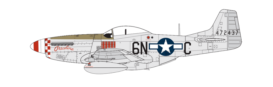 1/72 Истребитель P-51D Mustang (Lt. Col. Joseph L Thury) (Airfix A01004B), сборная модель