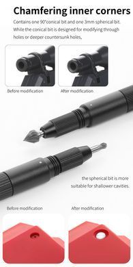 Інструмент для зняття фаски зі змінними насадками (DSPIAE AT-CT &ldquo;I-deal&rdquo; Plastic Chamfering Tool)