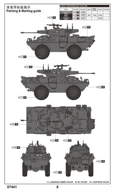 1/72 Бронеавтомобіль V-150 Commando з 20-мм гарматою (Trumpeter 07441), збірна модель