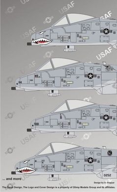 1/48 декаль для самолета A-10C Warthog с маркировкой миссий (Authentic Decals 4868)
