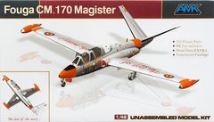 1/48 Fouga CM.170 Magister реактивный самолет + прозрачный фюзеляж (AMK 88004) сборная модель