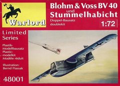 1/72 Комплект моделей Blohm and Voss BV 40 + Stummelhabicht (Warlord 48001) две сборные модели
