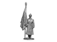 54 мм Старший сержант РККА со знаменем, СССР 1941 год (EK Castings WW2-46), коллекционная оловянная миниатюра