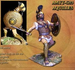 70mm Ахилл, коллекционная миниатюра, оловянная сборная неокрашенная (Ares Mythologic 70-G03 Aquiles)