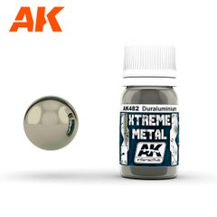 Металлик дюралюминий, серия XTREME METAL, 30 мл (AK Interactive AK482 Duraluminium), эмалевый