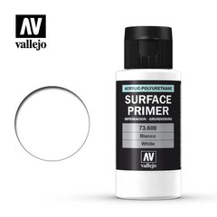 Грунтовка біла акрил-поліуретанова, 60 мл (Vallejo 73600 White Surface Primer Acrylic-Polyurethane)