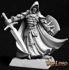 Sir Conlan, Crusaders Sergeant, Human Paladin, миниатюра Warlord (Reaper Miniatures 14037), сборная металлическая неокрашенная