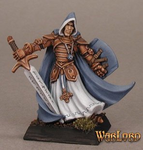 Sir Conlan, Crusaders Sergeant, Human Paladin, миниатюра Warlord (Reaper Miniatures 14037), сборная металлическая неокрашенная