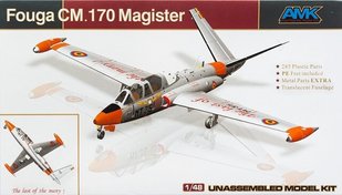 1/48 Fouga CM.170 Magister реактивный самолет + прозрачный фюзеляж (AMK 88004) сборная модель