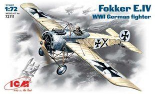 1/72 Fokker E.IV німецький винищувач Першої світової (ICM 72111), збірна модель