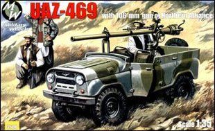 1/35 УАЗ-469 зі 106-мм гарматою (Military Wheels 3508) збірна модель