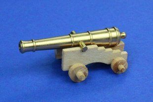 Пушка корабельная, длина ствола 32 мм, длина лафета 20 мм * 4 штуки (RB Model 085-322) металл + дерево