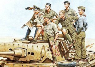 1/35 Rommel and German Tank Crew, DAK, WW II era (Master Box 3561)