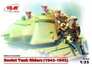 1/35 Радянський танковий десант 1943-45 років, 4 фігури (ICM 35640), збірні пластикові