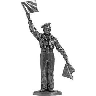 54 мм Краснофлотовець-сигнальник ВМФ, 1941-45 рр., СРСР, колекційна олов'яна мініатюра (EK Castings WWII-39)