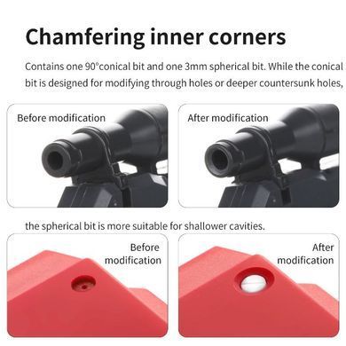 Інструмент для зняття фаски зі змінними насадками (DSPIAE AT-CT &ldquo;I-deal&rdquo; Plastic Chamfering Tool)