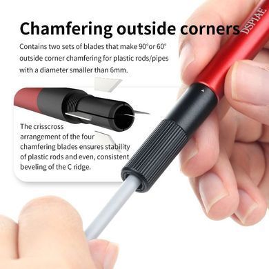 Інструмент для зняття фаски зі змінними насадками (DSPIAE AT-CT &ldquo;I-deal&rdquo; Plastic Chamfering Tool)