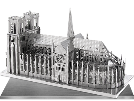Notre Dame Paris, сборная металлическая модель (IconX ICX003) 3D-пазл