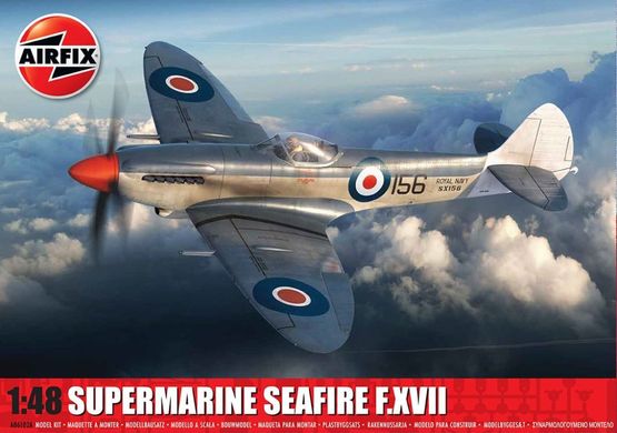 1/48 Supermarine Seafire F.XVII британский палубный истребитель (Airfix A06102A), сборная модель