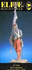 70 мм Sous-Lieutenant 1st Zouave Regt. 1870 (Elite Miniaturas 70-09) колекційна мініатюра, збірна олов'яна